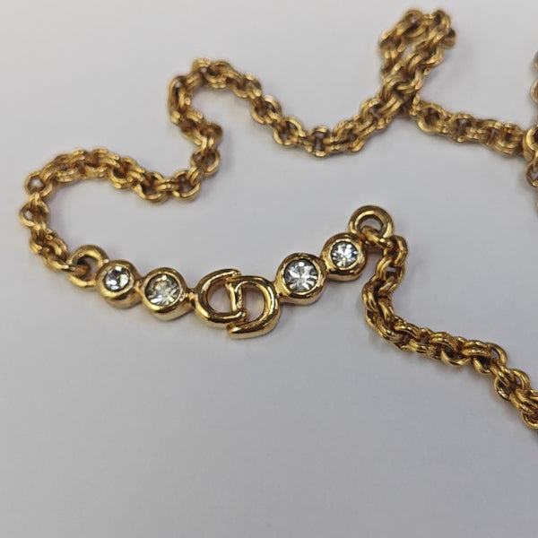 Petit CD Metal Gold Necklace