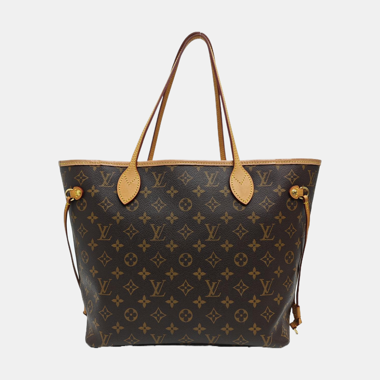 NEVERFULL MM Monogram Coated Canvas Brown