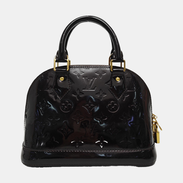 ALMA BB Monogram Patent Leather Brown