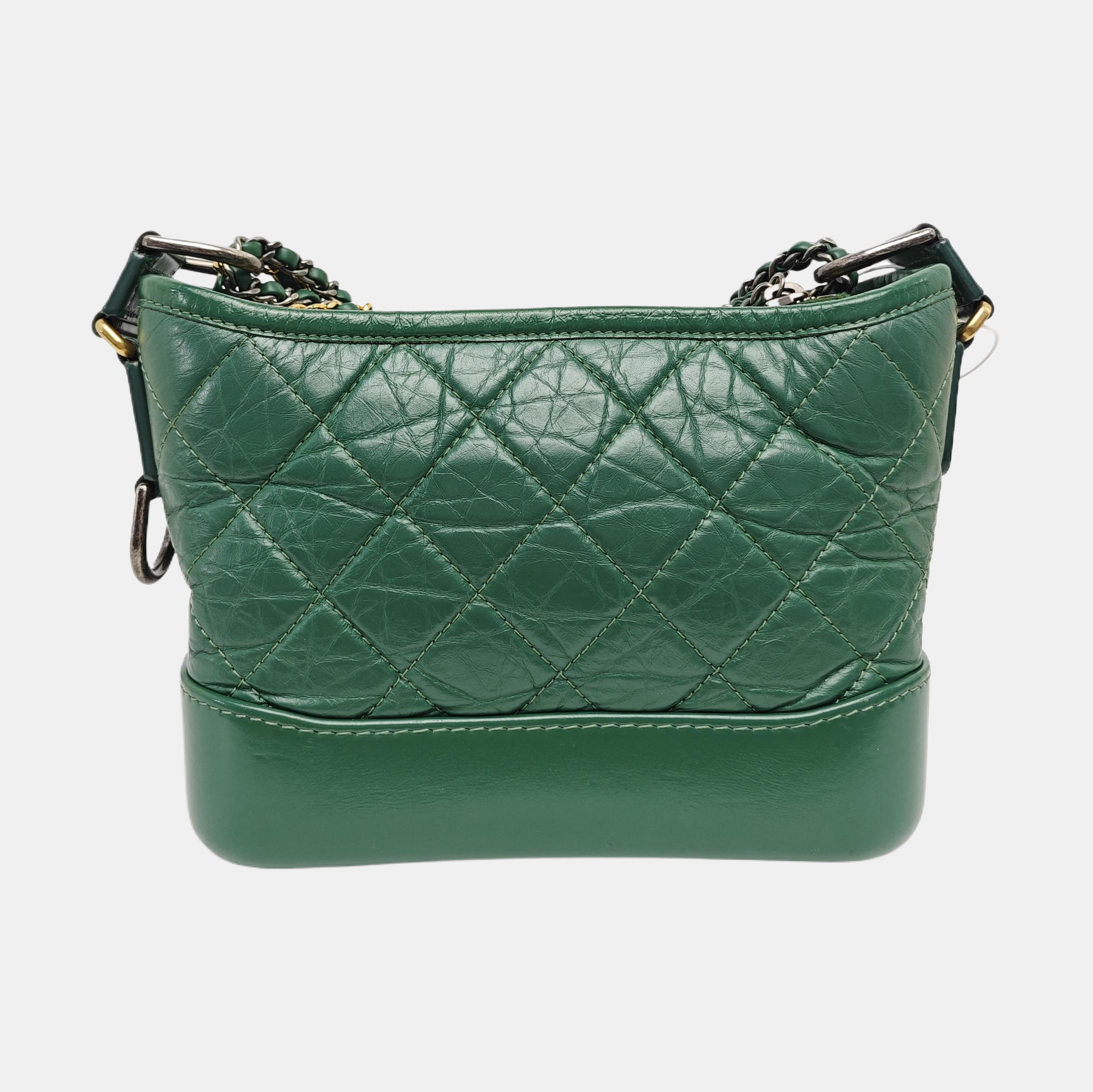 GABRIELLE Small Quilted Calfskin Green
