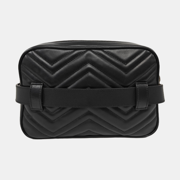 GG Marmont Small Quilted Calfskin Black