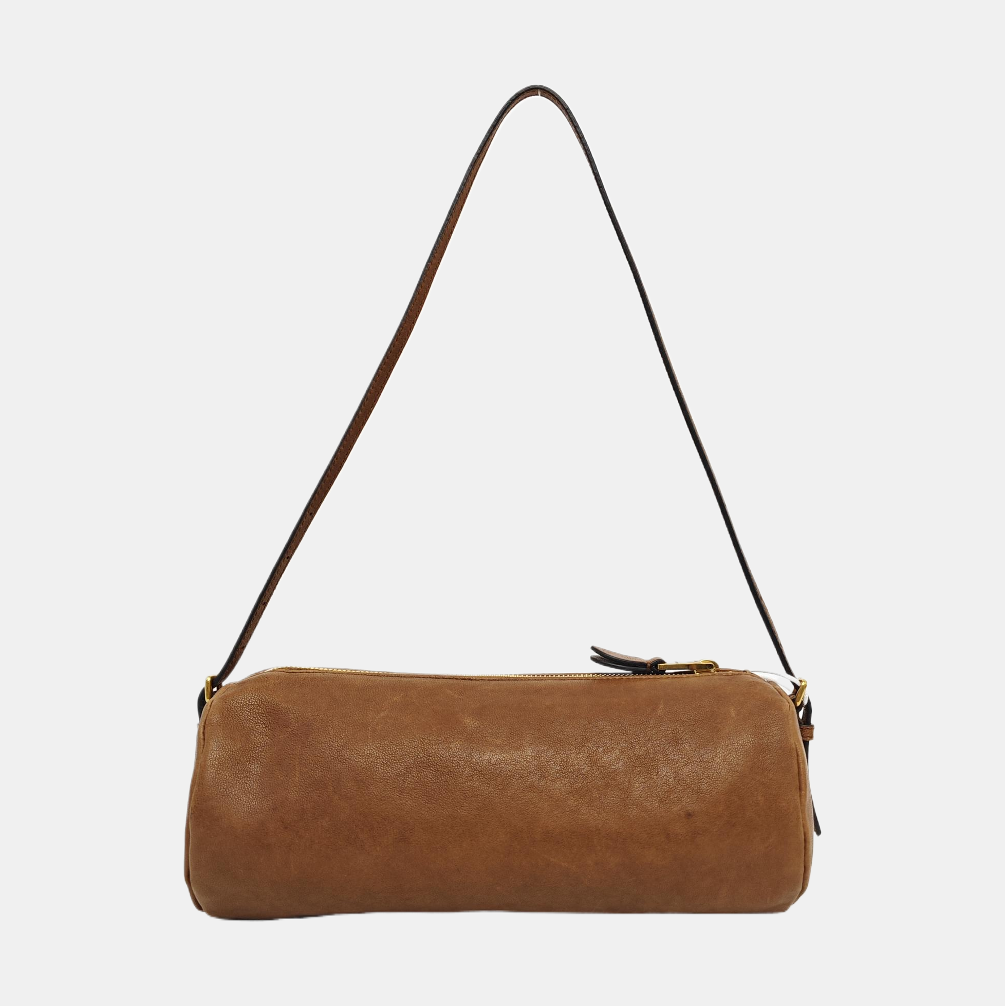Lambskin Top Handle Bag Brown