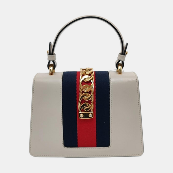 Sylvie Mini Calfskin White