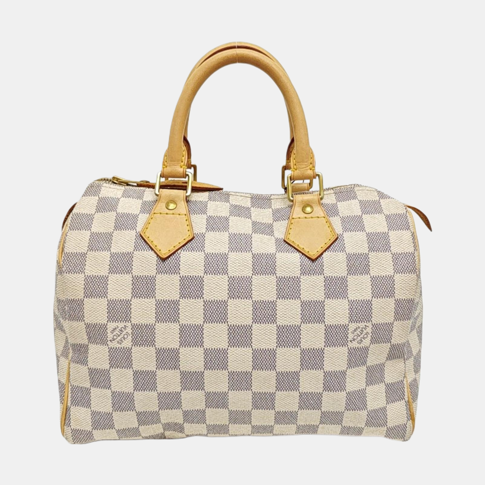 SPEEDY 25 Damier Azur Coated Canvas White