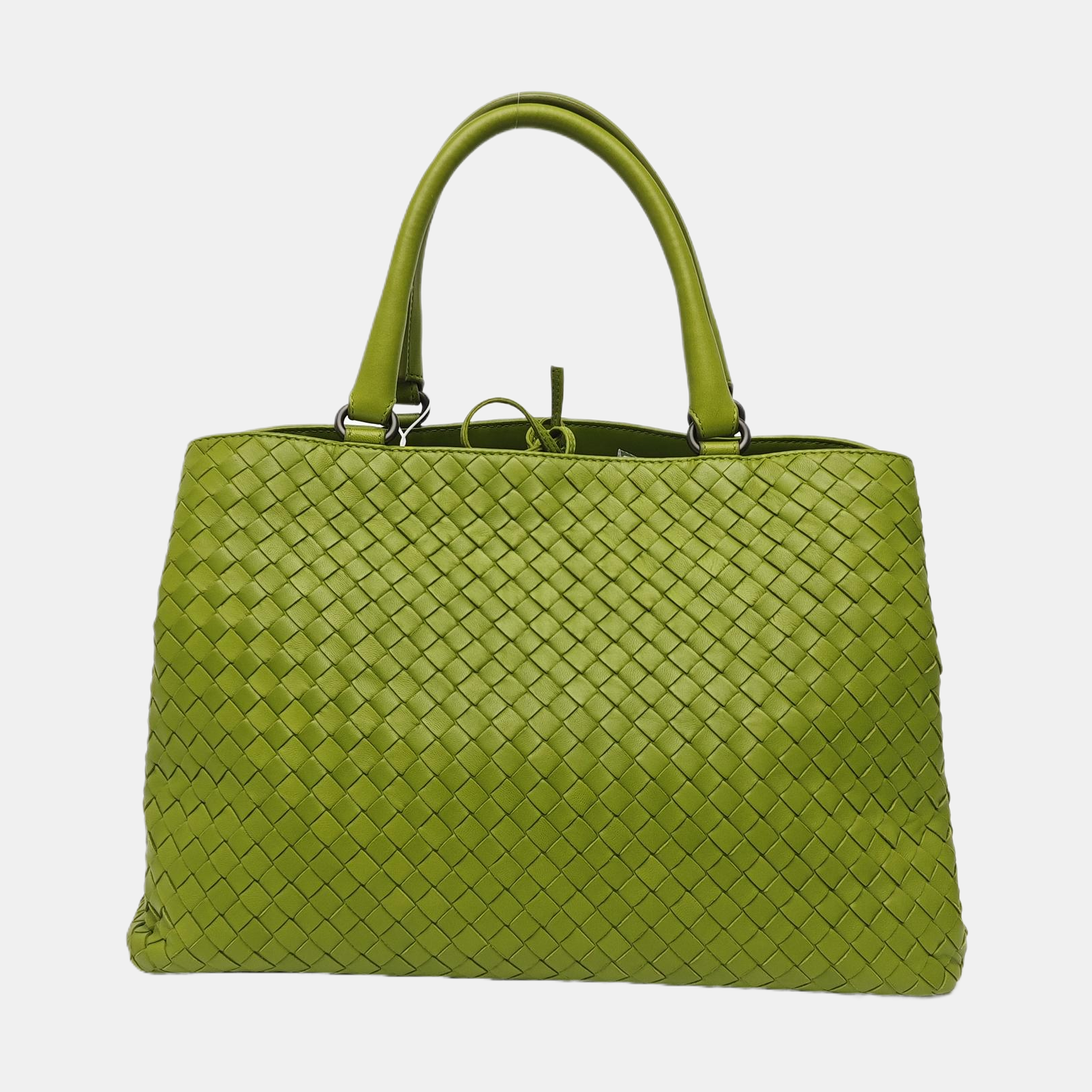 Lambskin Top Handle Bag Green