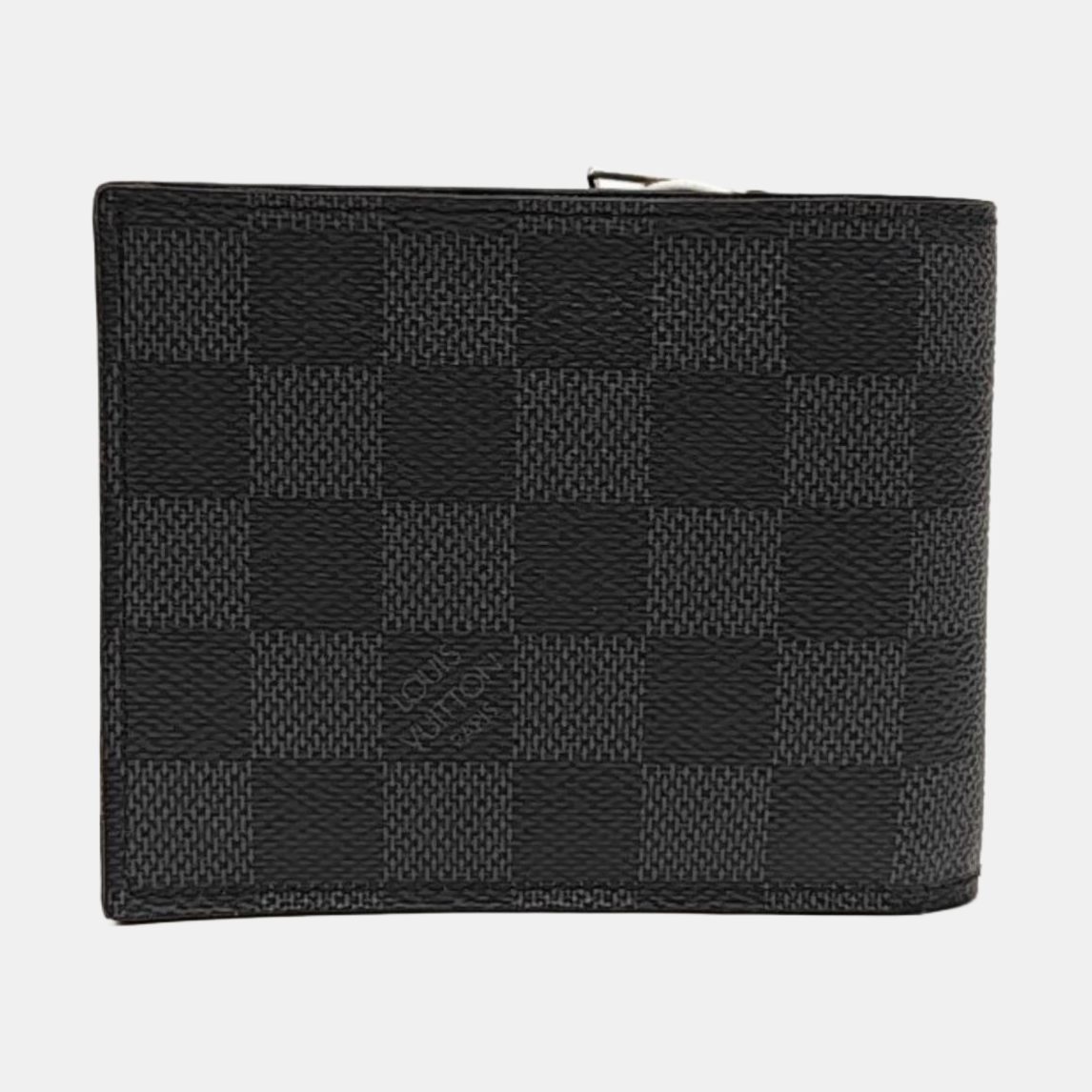 AMERIGO Damier Graphite Coated Canvas Gray Wallet