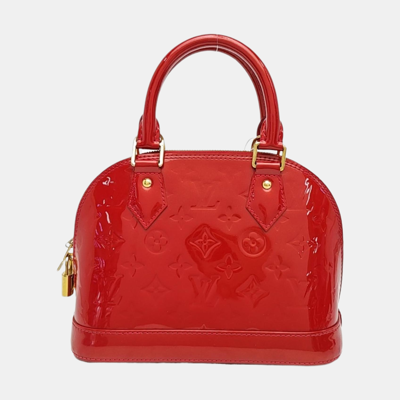 ALMA BB Monogram Patent Leather Red