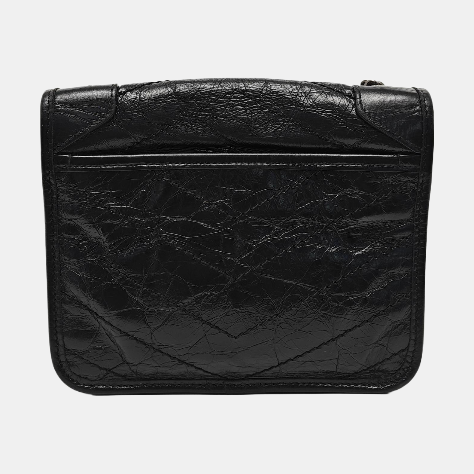 NIKI Mini Chevron Calfskin Black