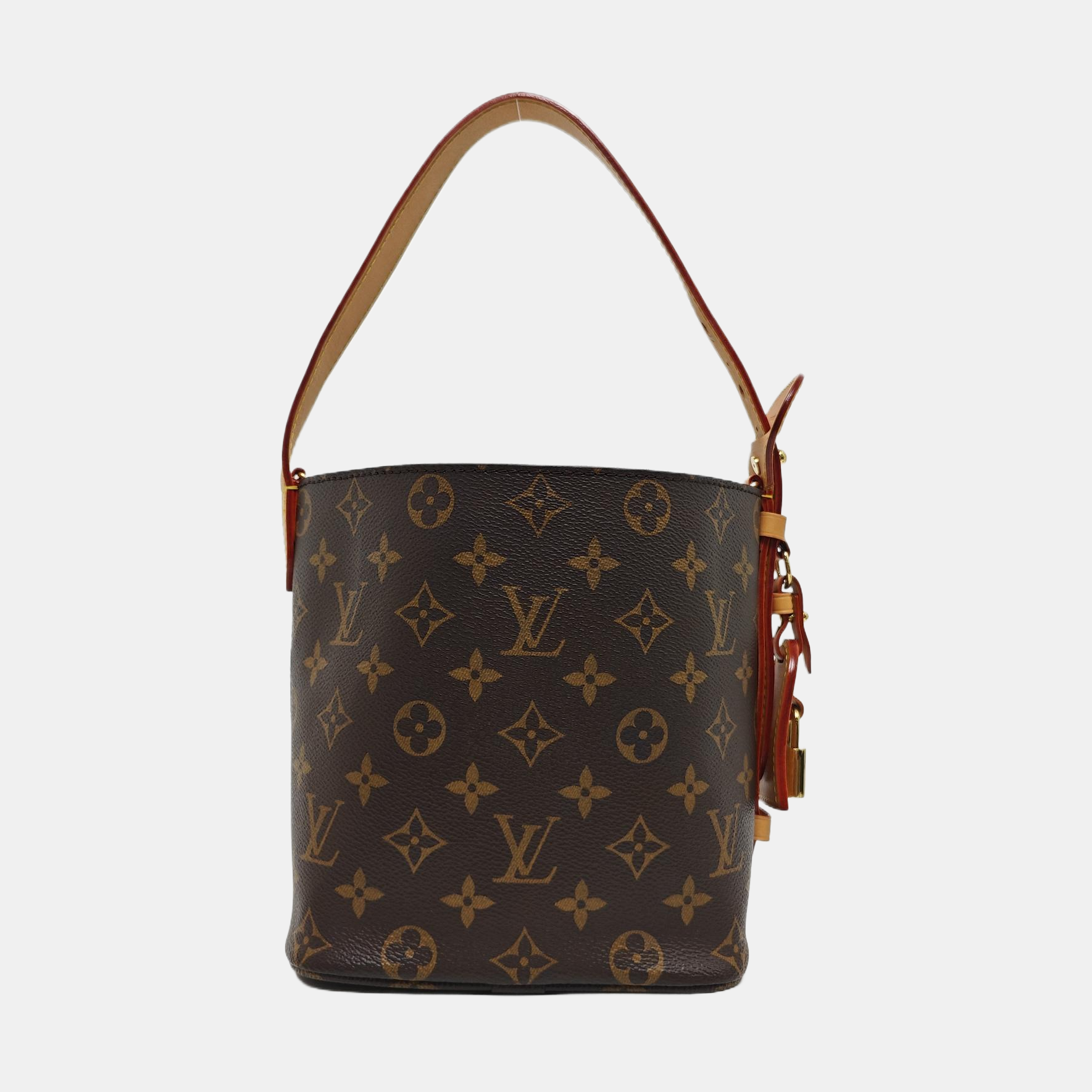 ALL IN BB Monogram Coated Canvas Brown