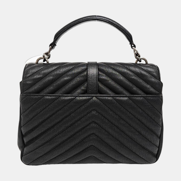 COLLEGE Medium Chevron, Quilted Lambskin Blue