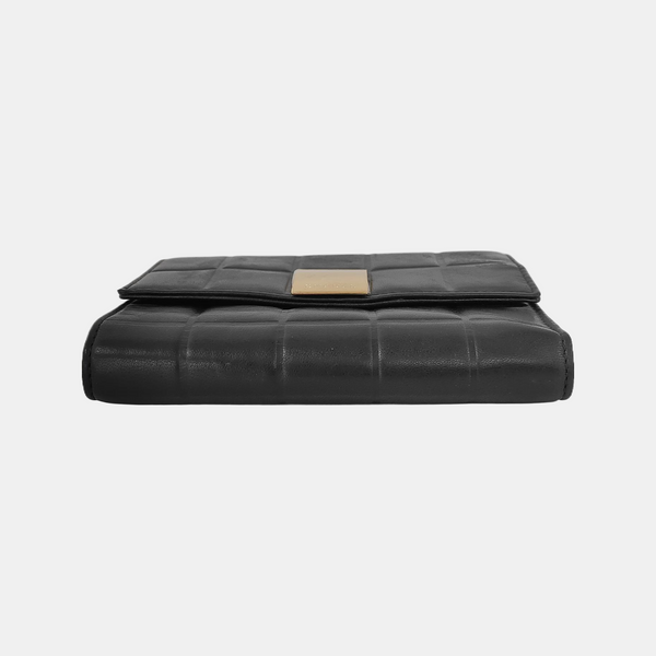 CHOCOLATE BAR Lambskin Black Wallet