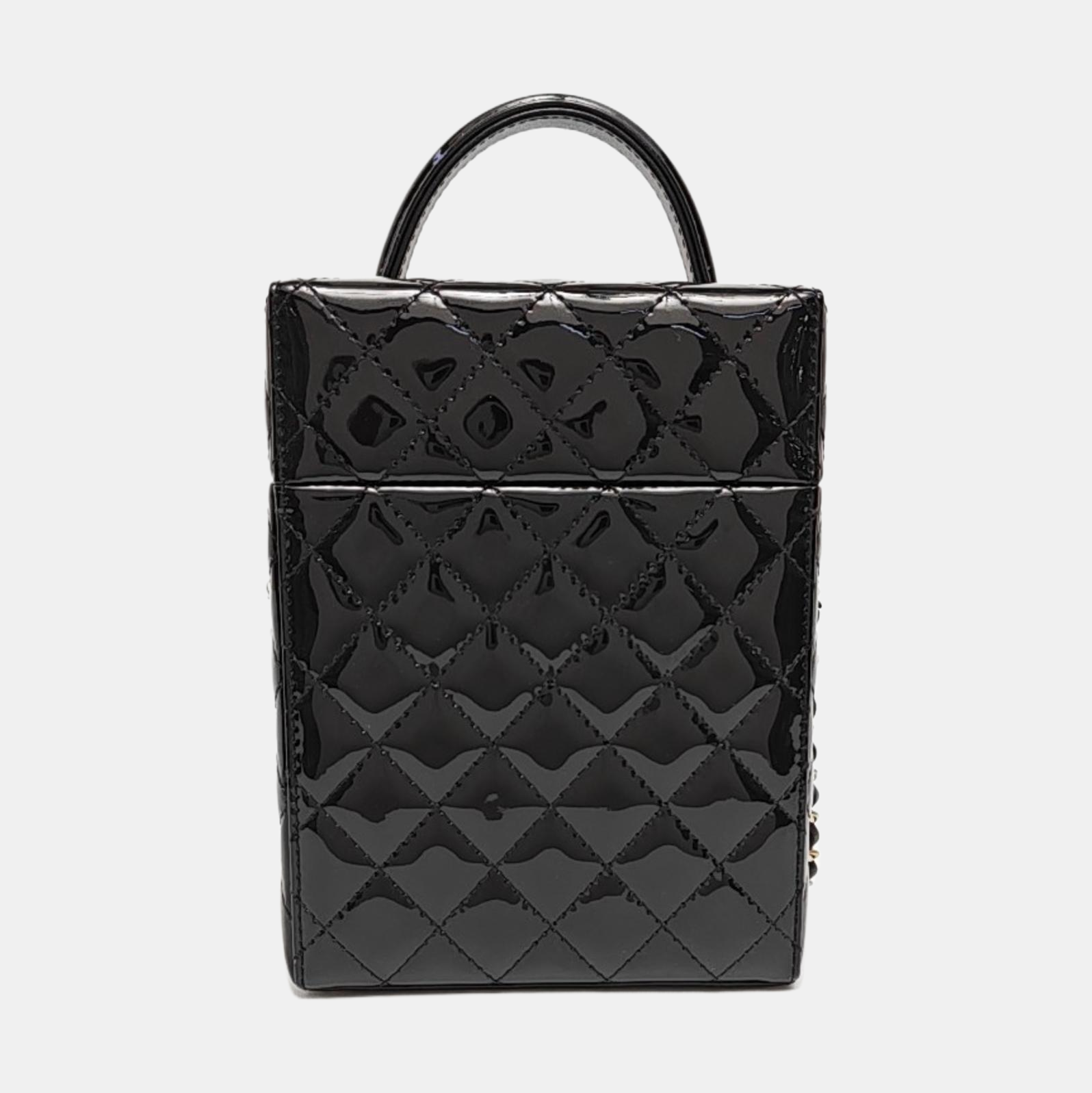 Quilted Calfskin Shoulder Bag Small Black