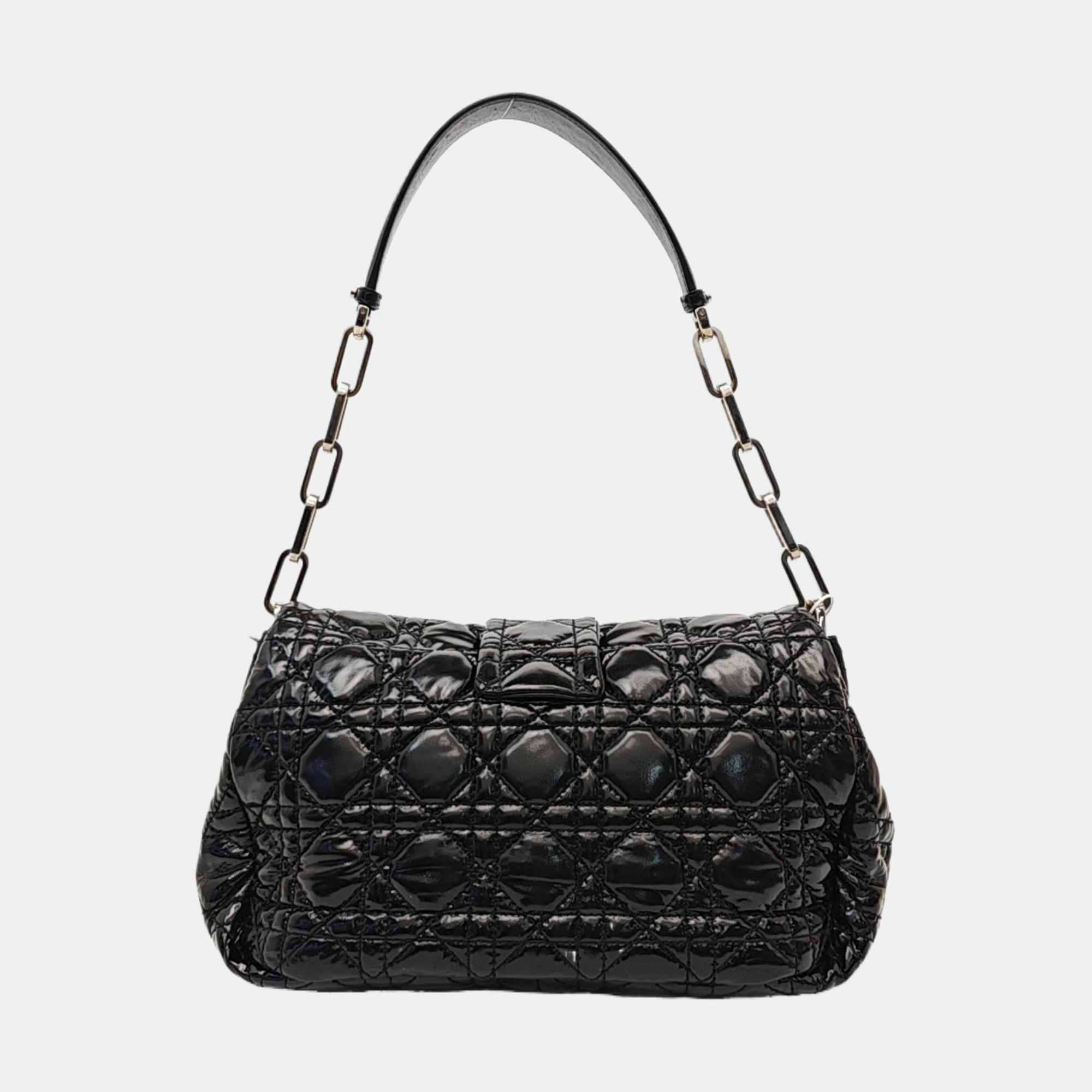 New Lock Cannage Patent Leather Black