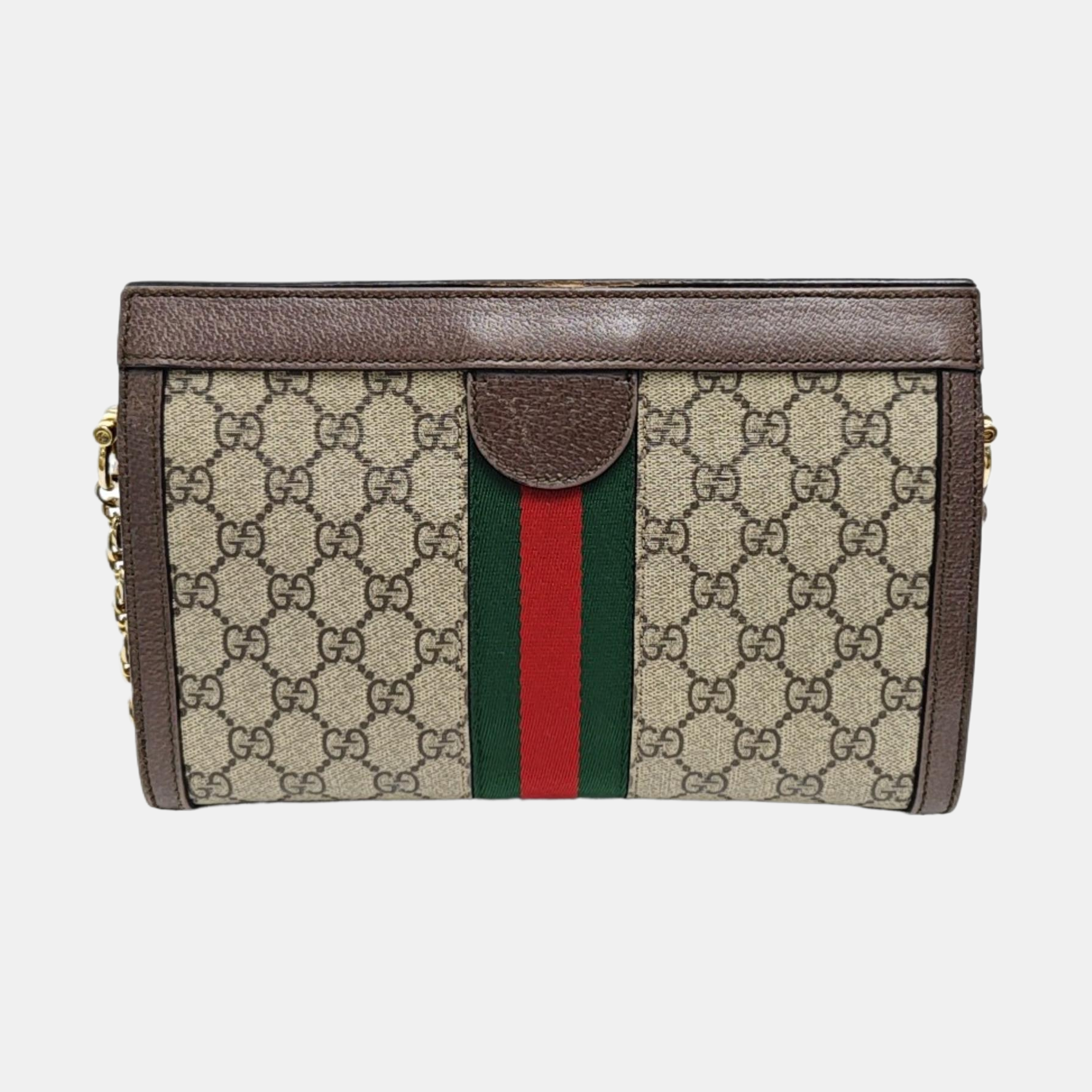 Ophidia Small Monogram Coated Canvas Beige