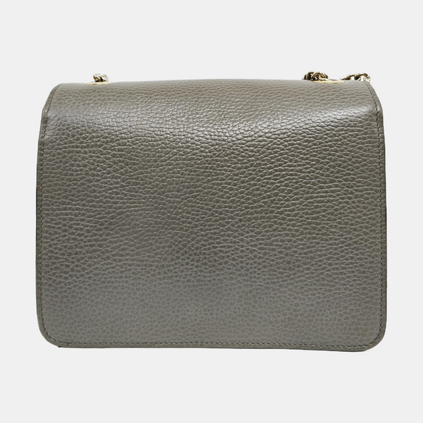 Interlocking G Small Calfskin Gray