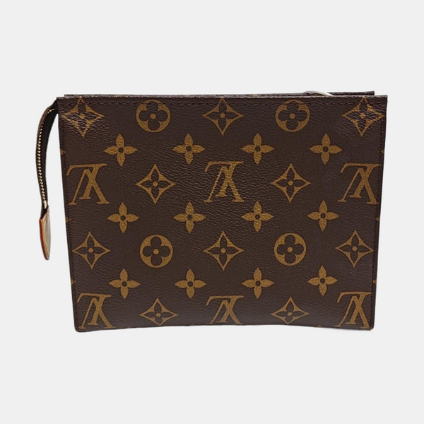 TOILET POCKET 19 Monogram Coated Canvas Brown