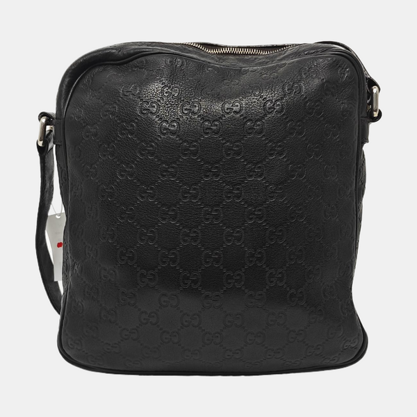 Monogram Calfskin Shoulder Bag Black
