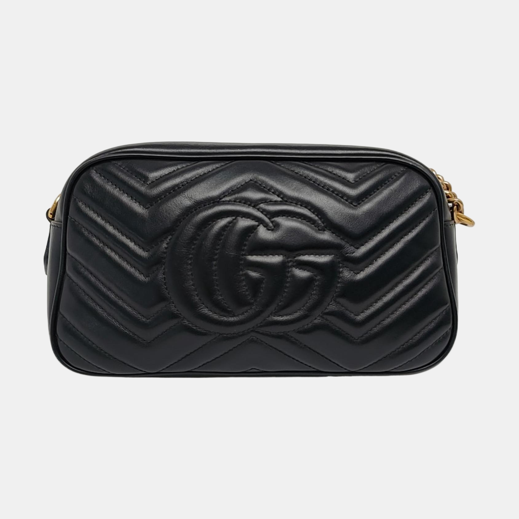 GG Marmont Small Quilted Calfskin Black