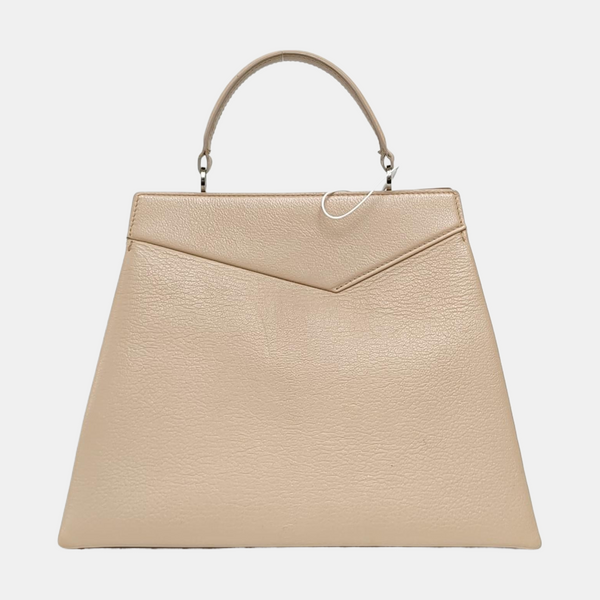 Calfskin Top Handle Bag Beige