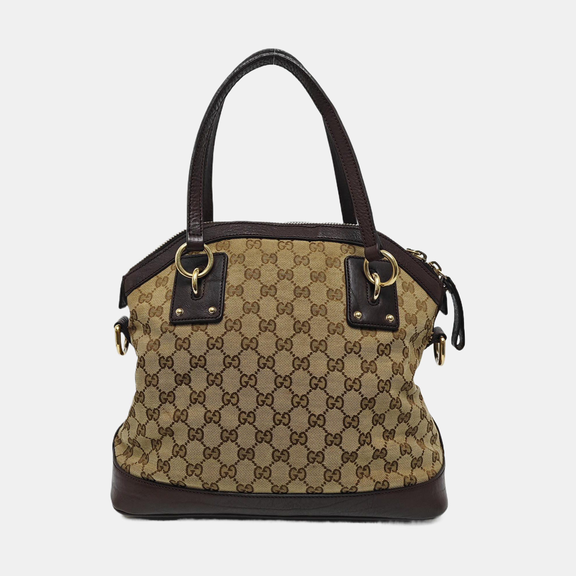 Monogram Canvas Tote Bag Brown