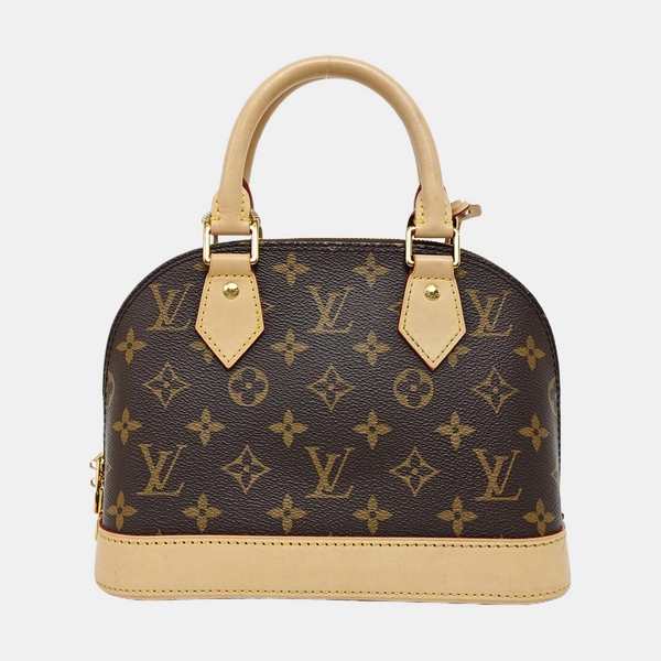 ALMA BB Monogram Coated Canvas Brown