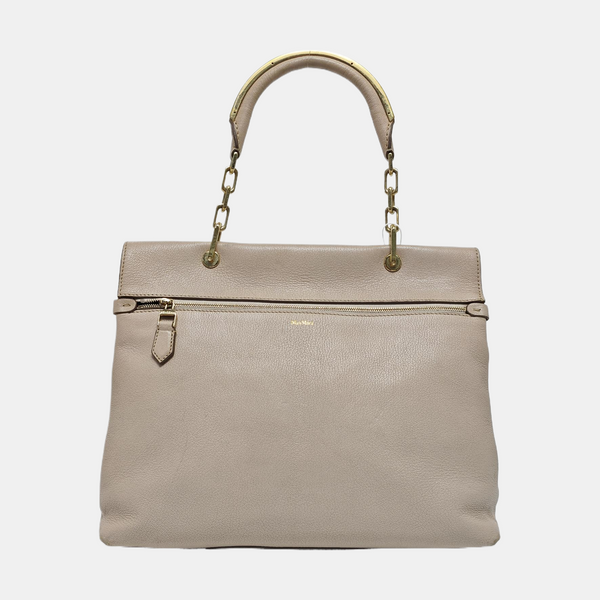 Calfskin Shoulder Bag Beige