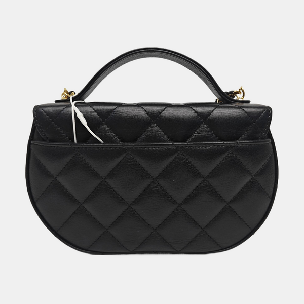 23A HOBO Quilted Calfskin Black