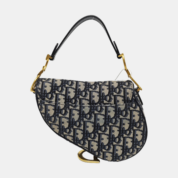 Saddle Mini Oblique Canvas Blue
