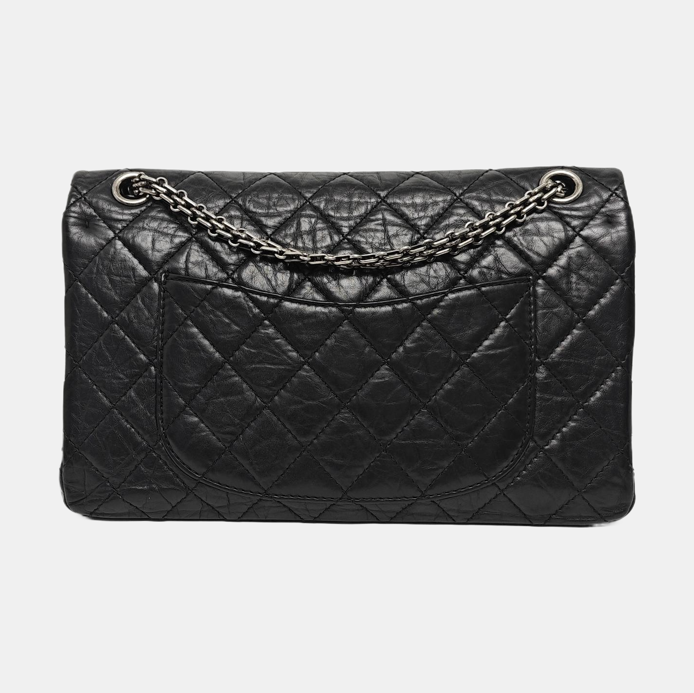 Authenticated pre-owned  2.55 227 (jumbo) Quilted Vintage Calf Black - Shoulder Bag at Looply
