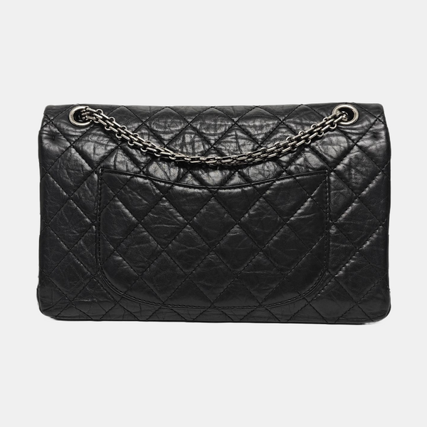 Authenticated pre-owned  2.55 227 (jumbo) Quilted Vintage Calf Black - Shoulder Bag at Looply