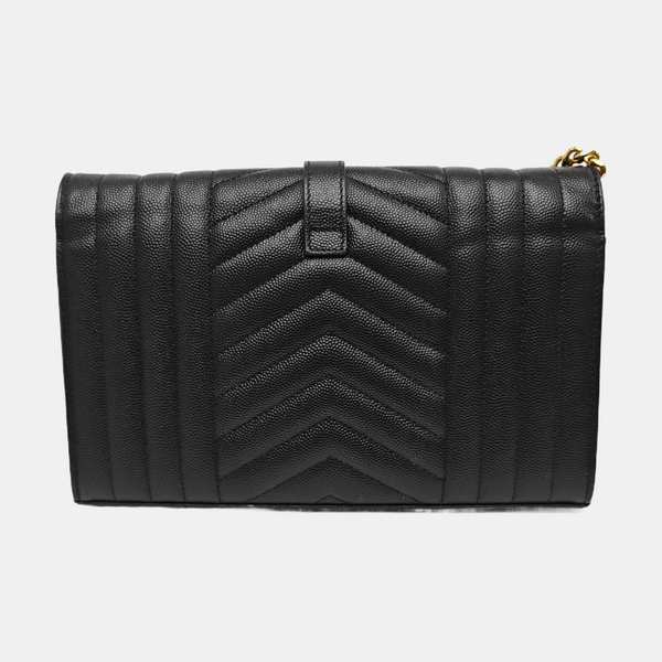 MONOGRAM Medium Chevron Calfskin Black