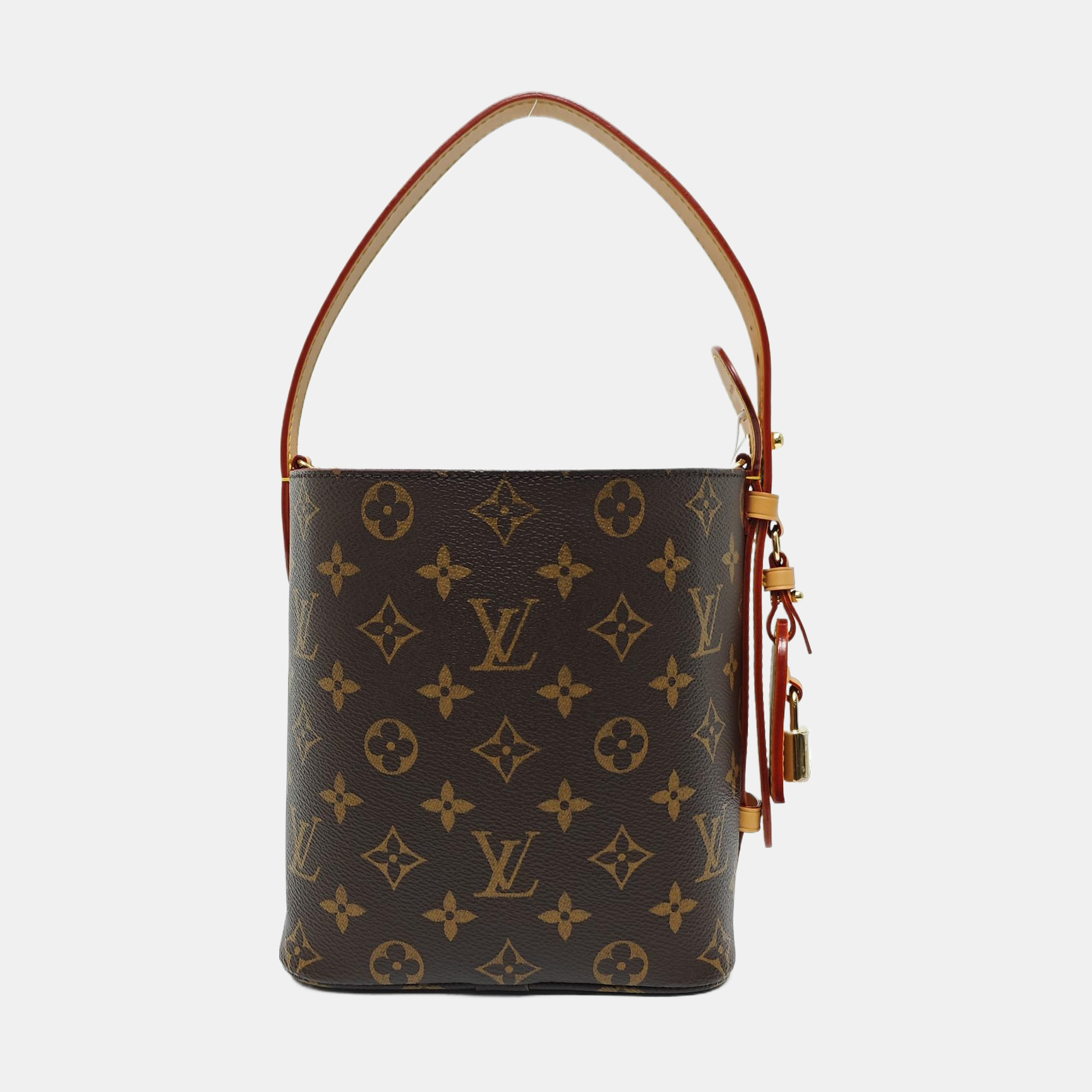 ALL IN BB Monogram Coated Canvas Brown