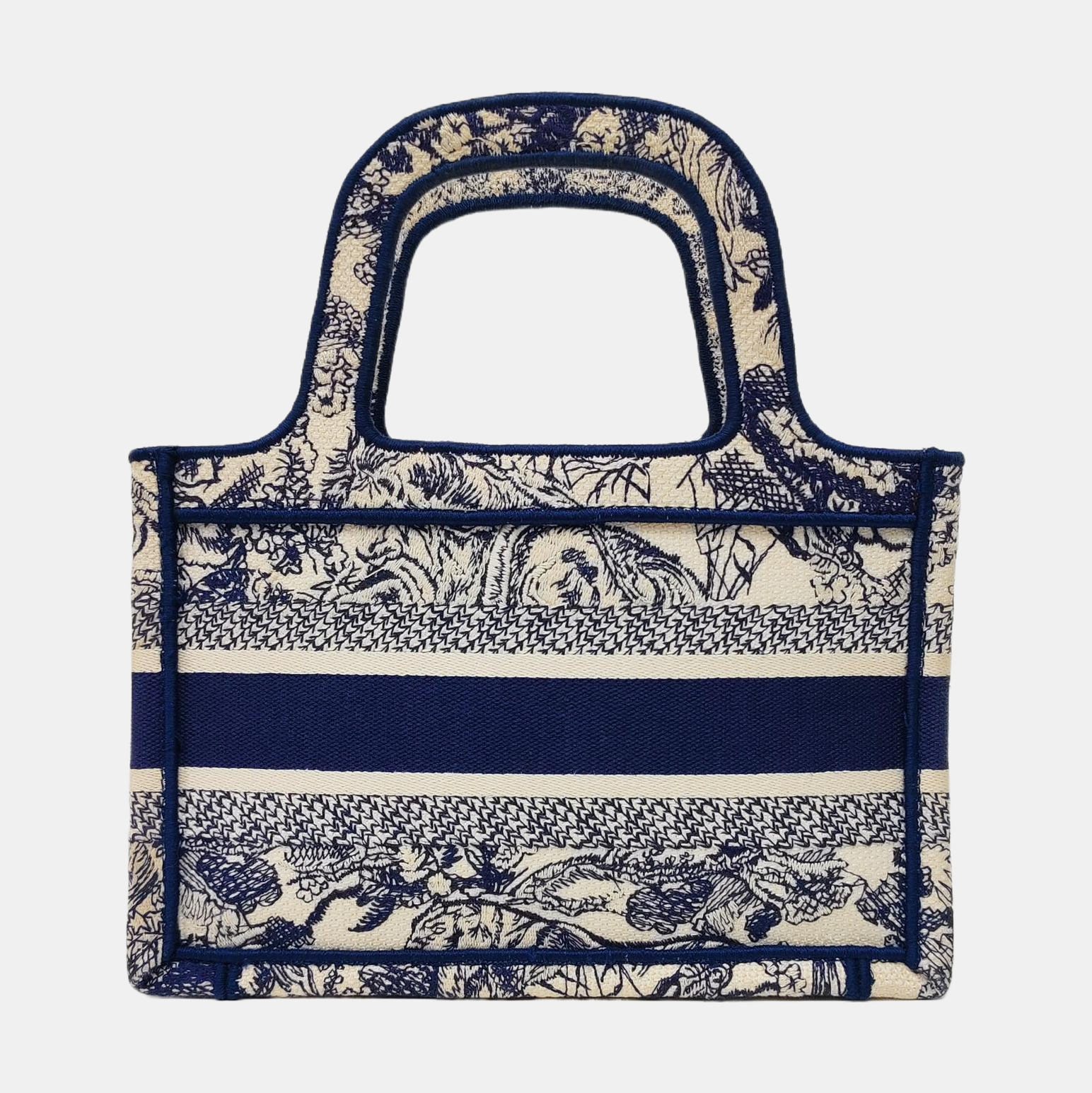 Authenticated pre-owned  Book Tote Mini Fabric Blue - Tote Bag at Looply