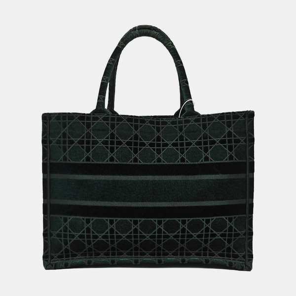 Book Tote Medium Velvet Green
