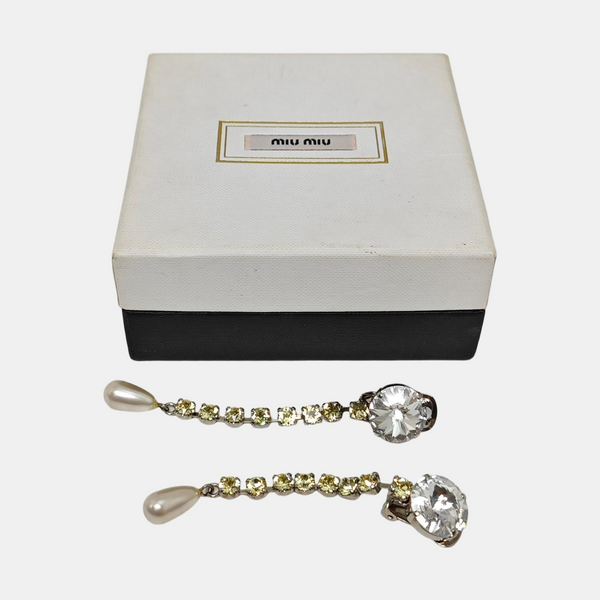 Metal Clear Clip On Earrings