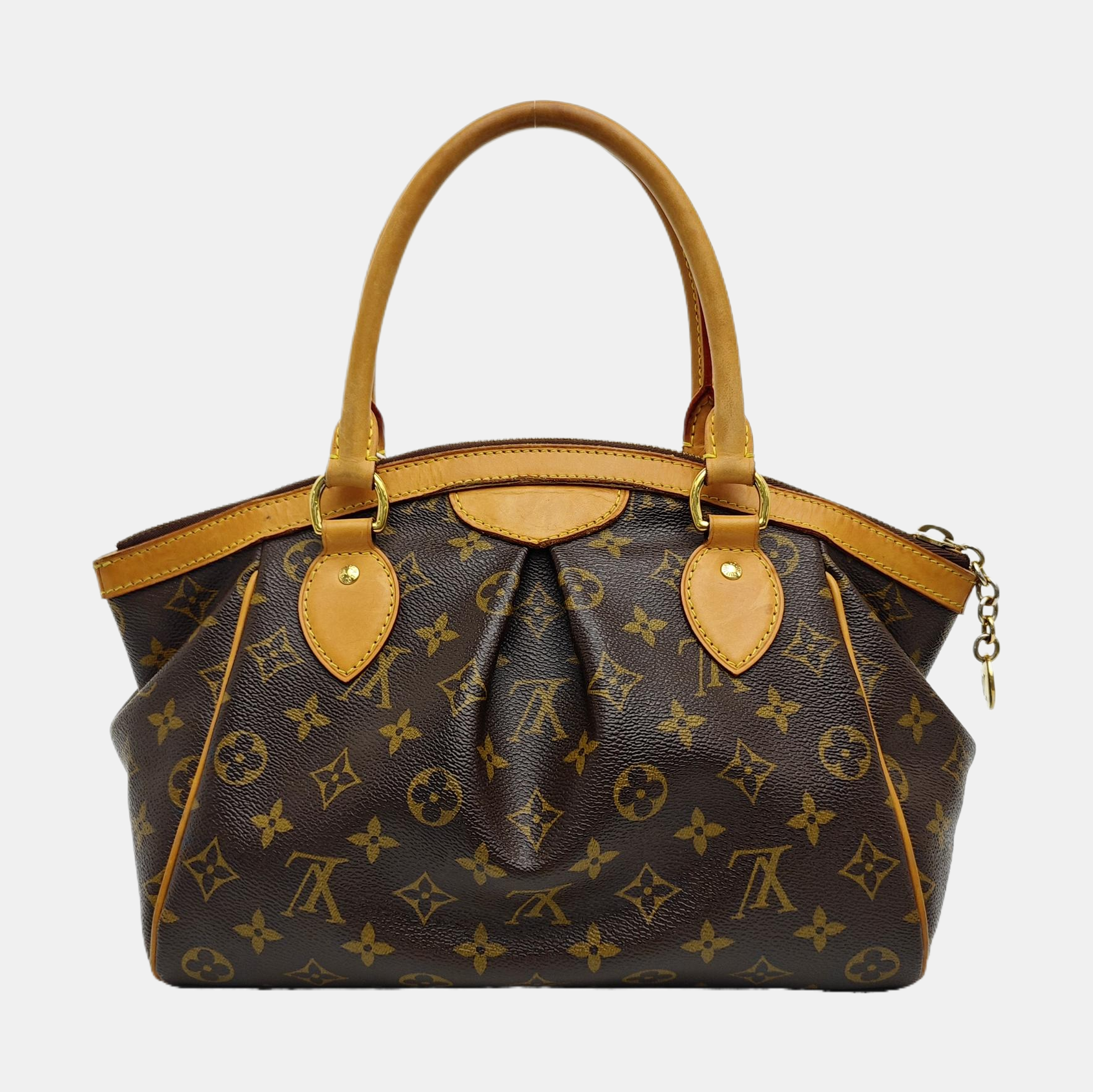 Monogram Coated Canvas Top Handle Bag Brown