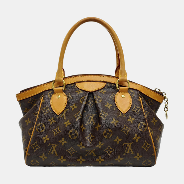 Monogram Coated Canvas Top Handle Bag Brown