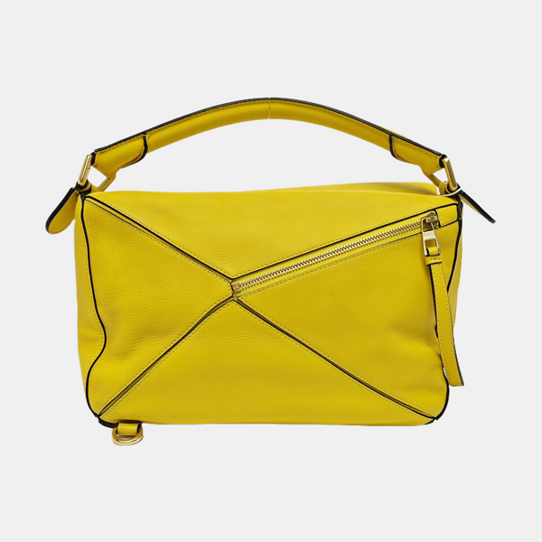 Puzzle Medium Calfskin Yellow