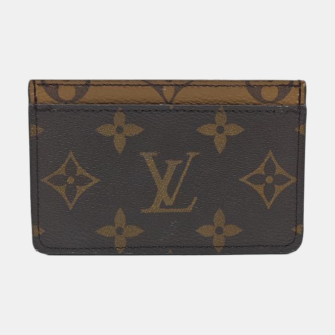 Monogram Coated Canvas Card Holder Brown