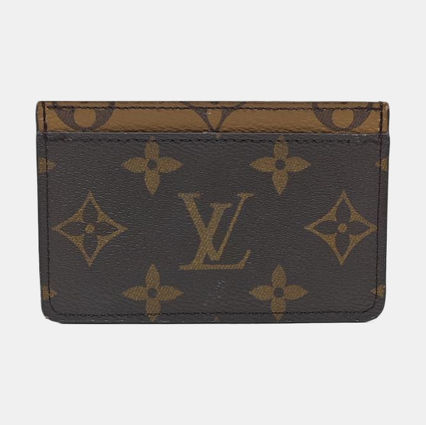 Monogram Coated Canvas Card Holder Brown
