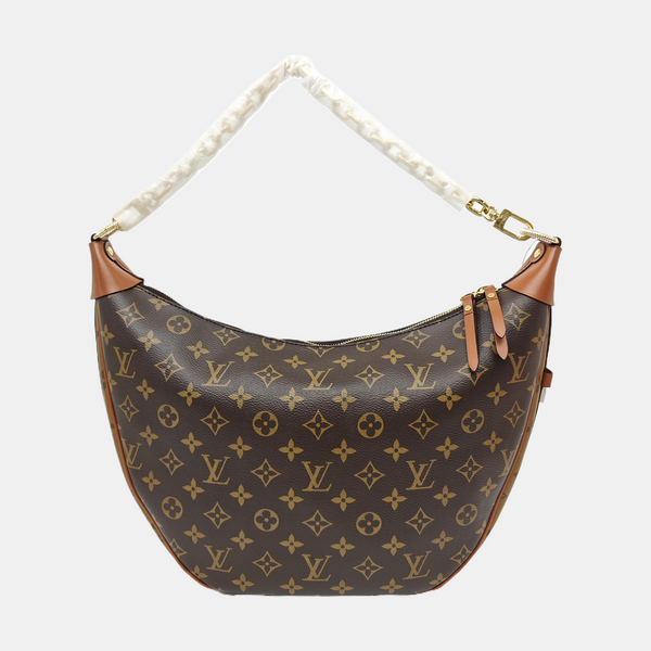 LOOP HOBO Monogram Coated Canvas Brown