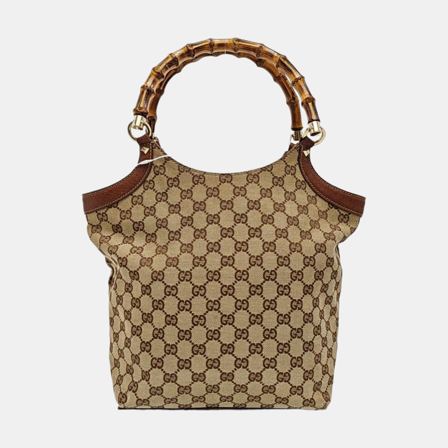 Monogram Canvas Top Handle Bag Brown