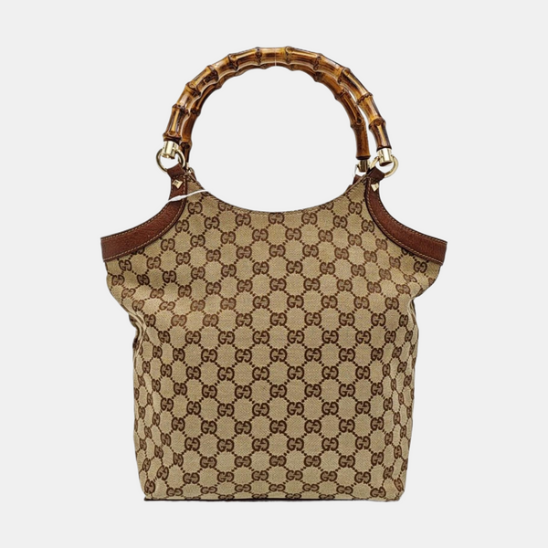 Monogram Canvas Top Handle Bag Brown