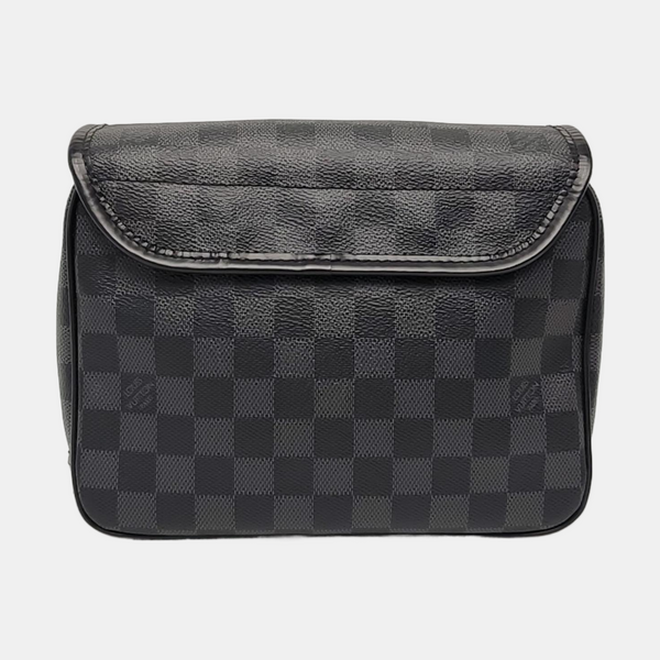 TOILETRY Damier Graphite Coated Canvas Gray