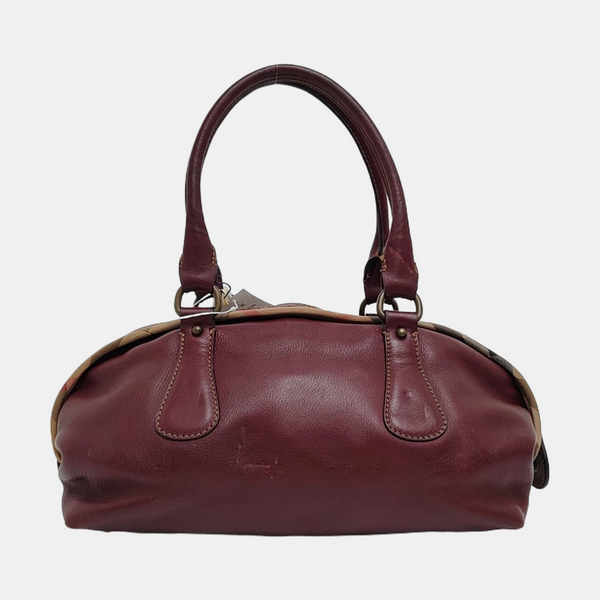 Calfskin Top Handle Bag Red