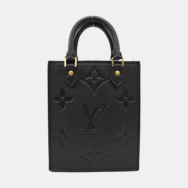 SAC PLAT Mini Calfskin Black