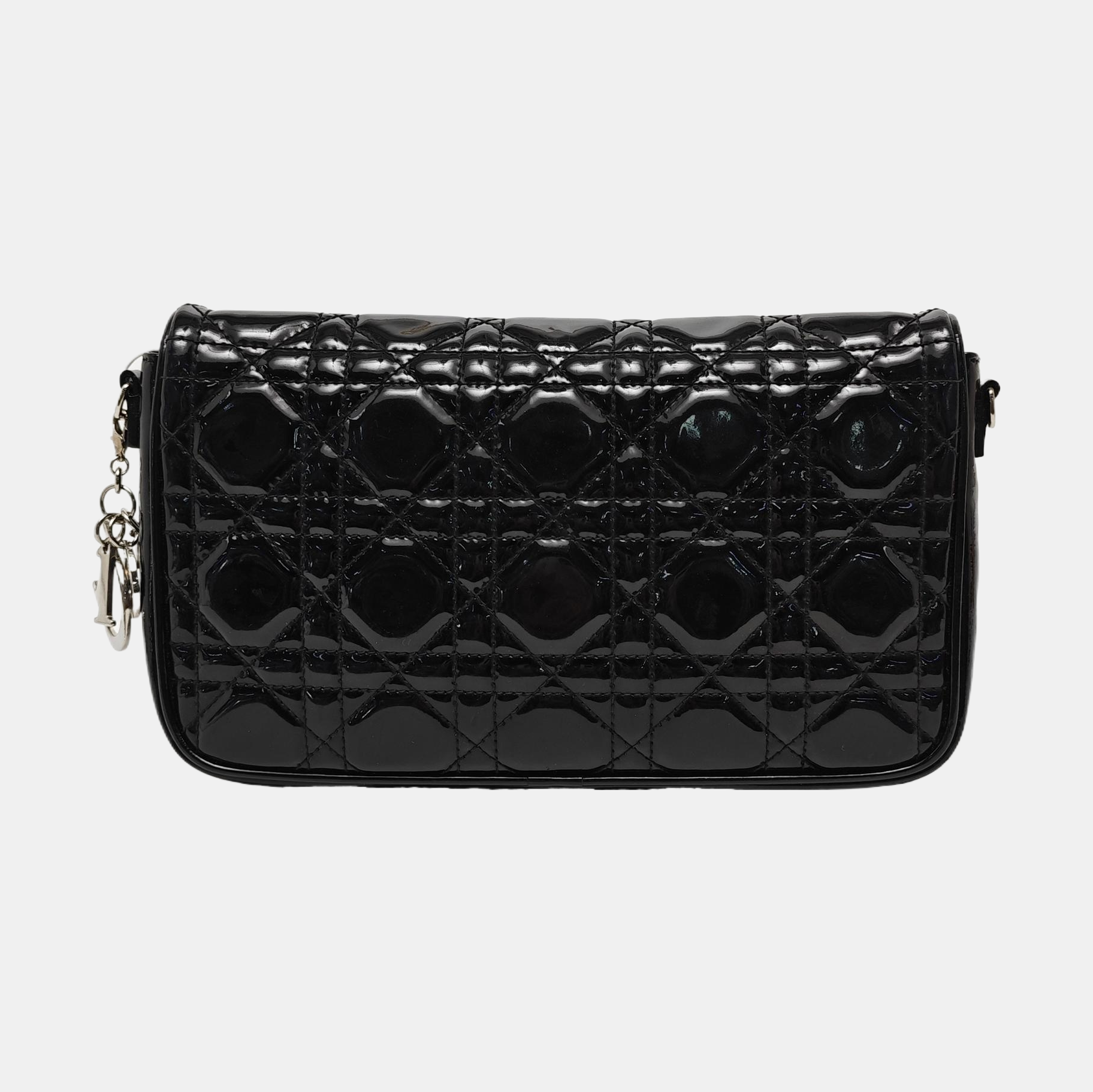 Lady Dior Small Cannage Patent Leather Black