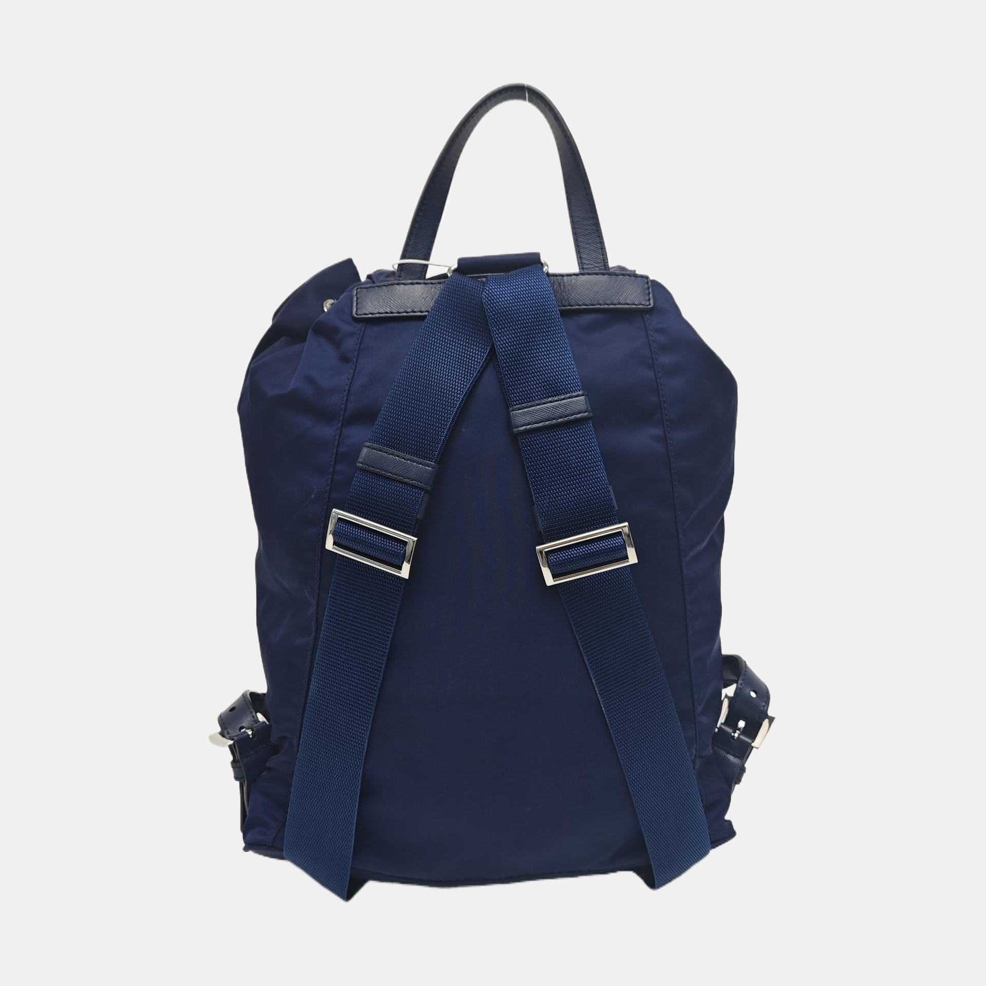 Nylon Backpack Blue