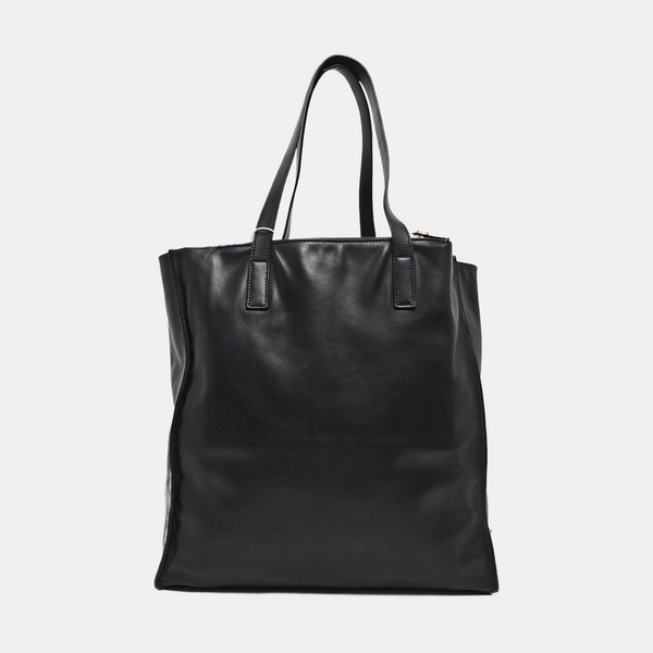 Calfskin Top Handle Bag Black