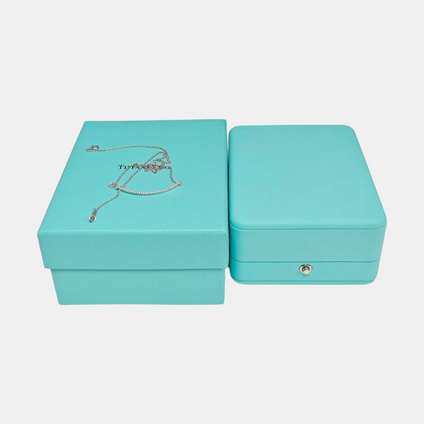 Tiffany T 18k White Gold Silver Necklace